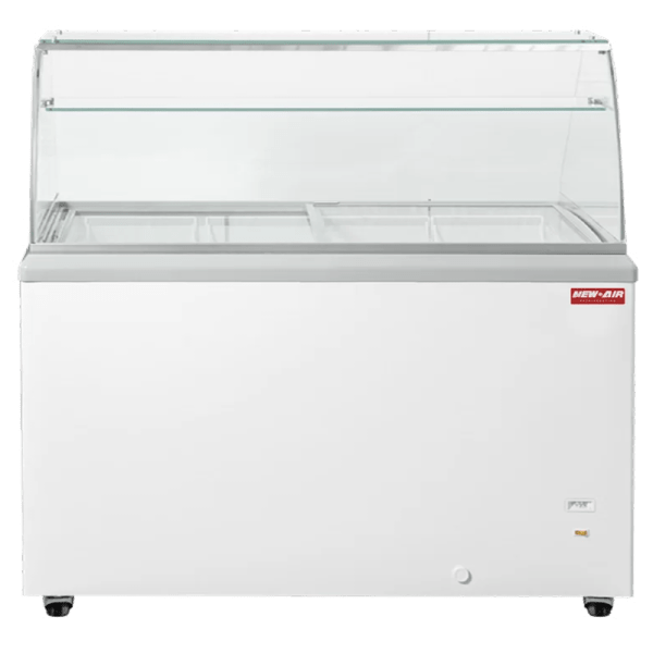 Image d'un congélateur présentoir à crème glacé à vitre horizontal avec New Air Réfrigération.