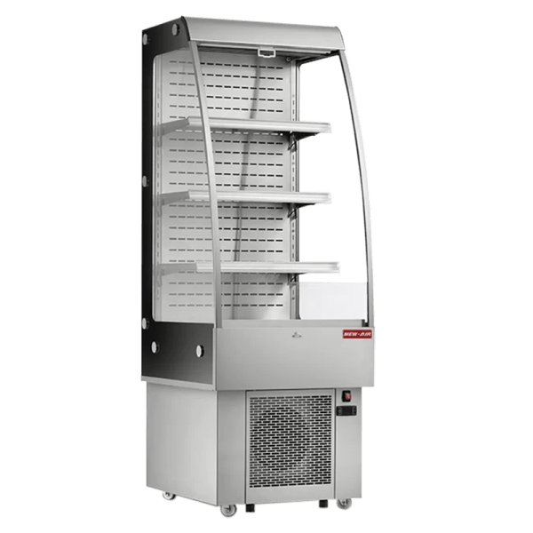 Product image of a heated display case. The heated display case is a New Air Refrigeration equipment, a Canadian commercial refrigeration, freezer, refrigerated display, heated display and restaurant equipment company