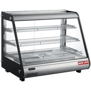 Product image of a heated countertop display case. The refrigerated countertop display case is a New Air Refrigeration equipment, a Canadian commercial refrigeration, freezer, refrigerated display, heated display and restaurant equipment company