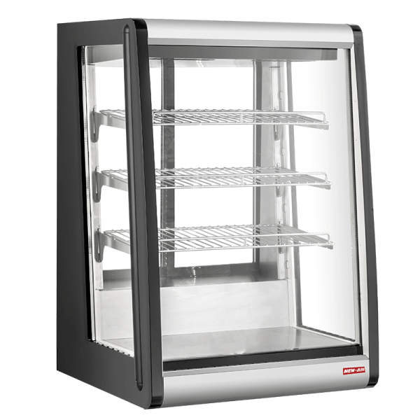 Image d’un présentoir réfrigéré de comptoir. Le présentoir de comptoir réfrigérée est un équipement de réfrigération New Air, une entreprise canadienne de réfrigération commerciale, de congélateur, de vitrine réfrigérée, de vitrine chauffante et d'équipement de restaurant.