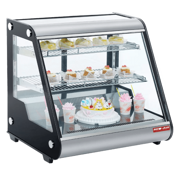 Product image of a refrigerated countertop display case. The refrigerated countertop display case is a New Air Refrigeration equipment, a Canadian commercial refrigeration, freezer, refrigerated display, heated display and restaurant equipment company