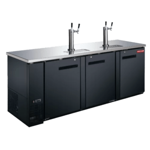 Product image of a refrigerated beer dispenser. The refrigerated beer dispenser a New Air Refrigeration equipment, a Canadian commercial refrigeration, freezer, refrigerated display, heated display and restaurant equipment company